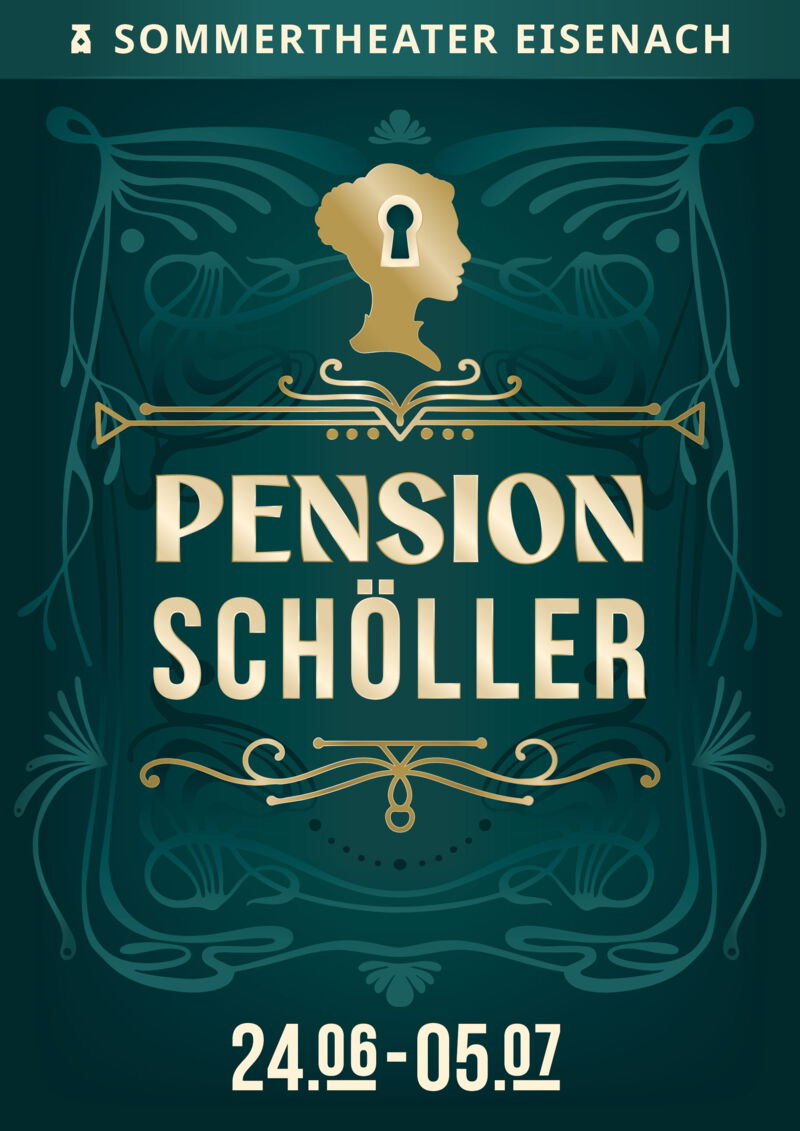 Plakatmotiv Pension Schöller für das Sommertheater Eisenach 2026 vom Theater am Markt